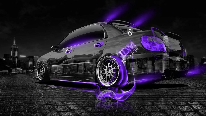 Субару Импреза неон