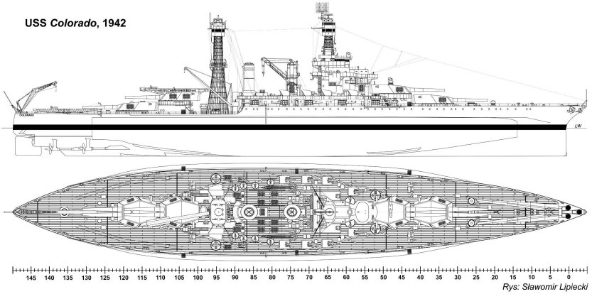 Линкор Саут Дакота чертежи