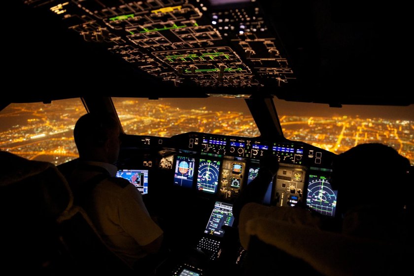 Вид из кабины самолета