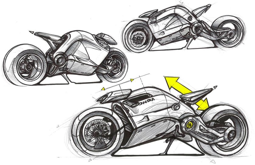 Чертеж мотоцикла