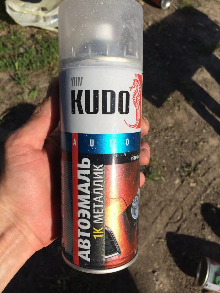 Эмаль ремонтная металлик 520 мл аэрозоль kudo