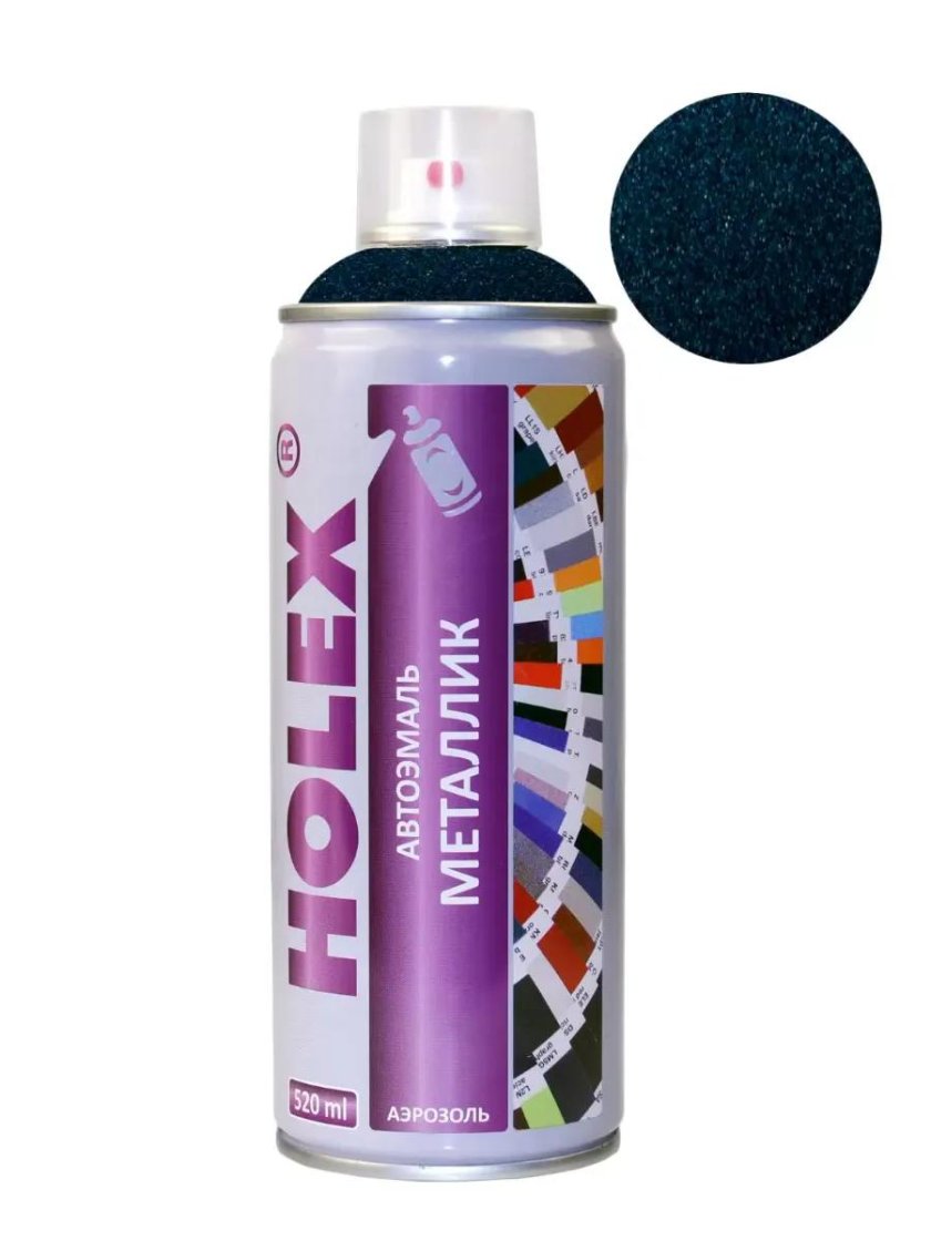 640 серебристая автоэмаль металлик аэрозоль holex
