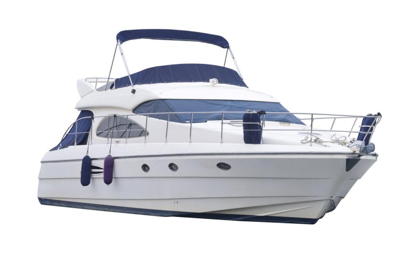 Яхта на белом фоне