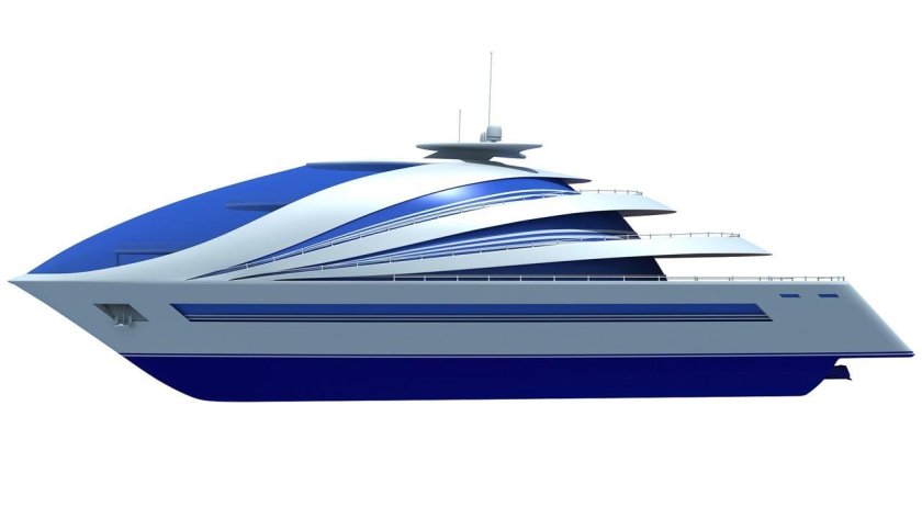 Яхта на белом фоне