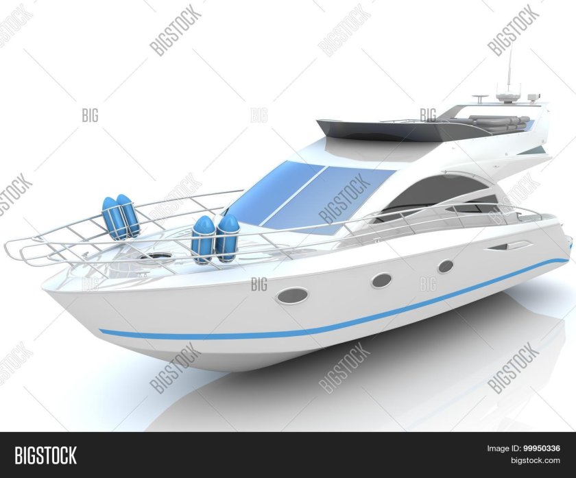 Яхта на белом фоне
