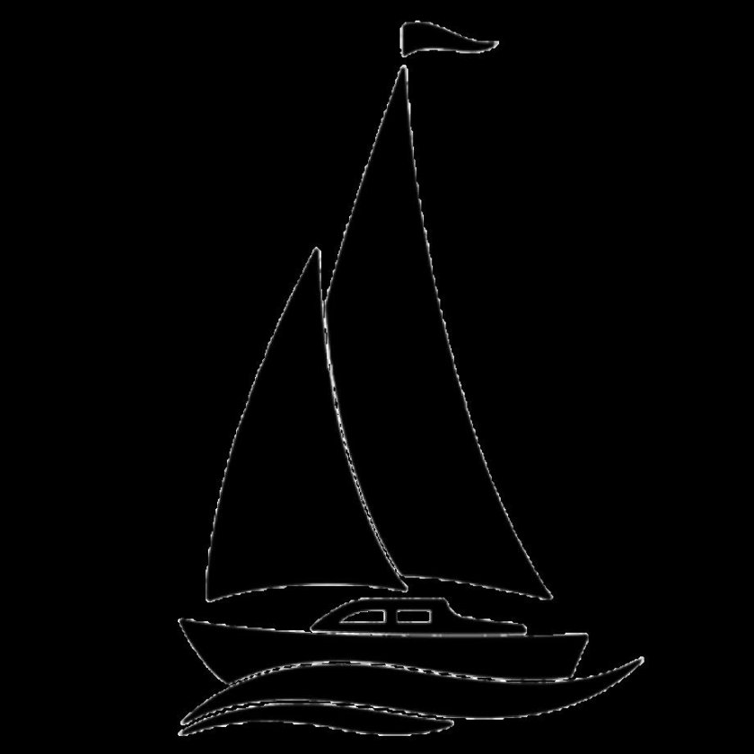 Парусная яхта вектор