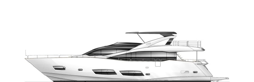 Яхта сбоку