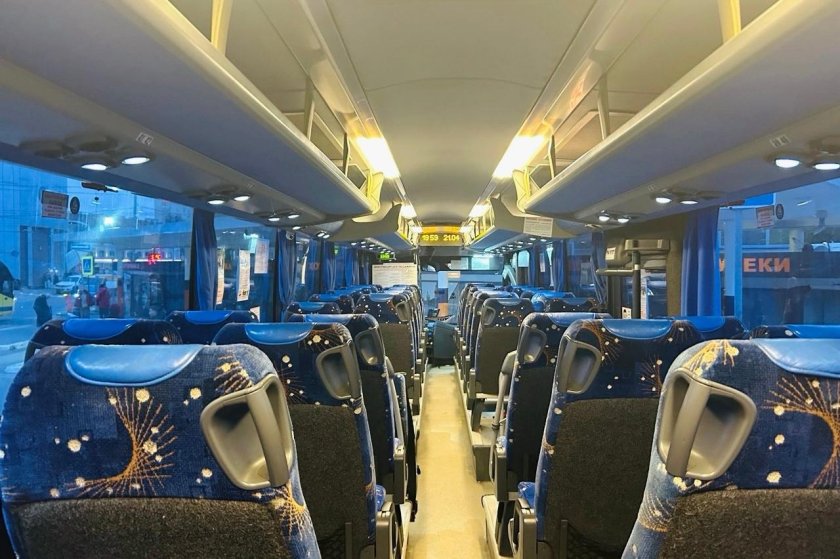 Междугородный автобус внутри