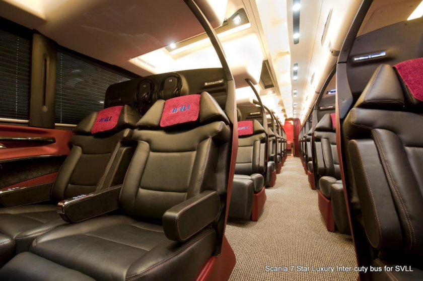 Салон туристический автобус Скания