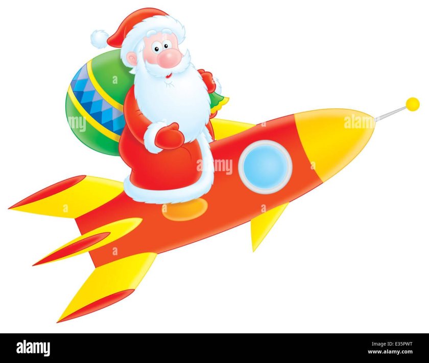 Дед Мороз на ракете