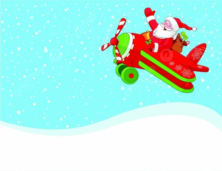 Дед Мороз на самолете