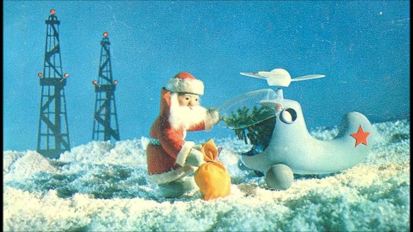 Советская открытка с новым годом