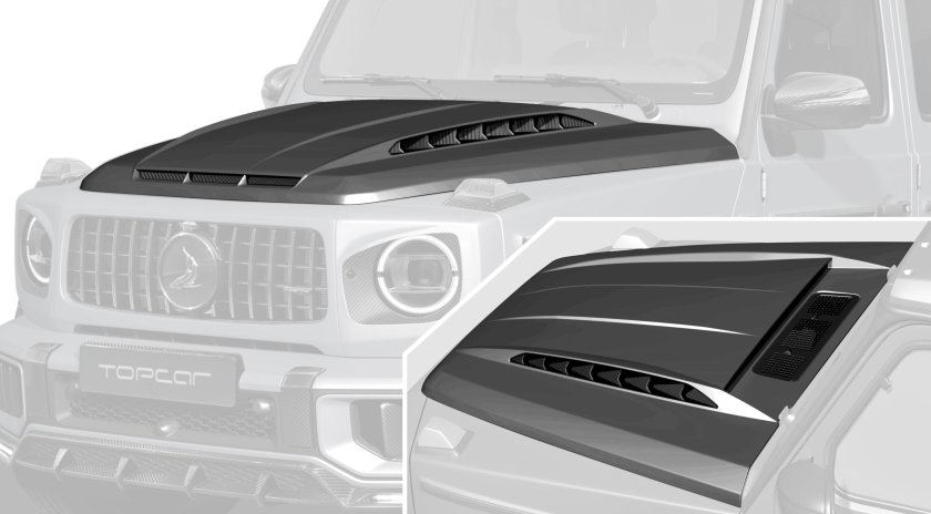 Накладка на капот гелендваген брабус