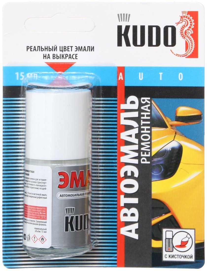 Эмаль kudo автомобильная ремонтная с кисточкой