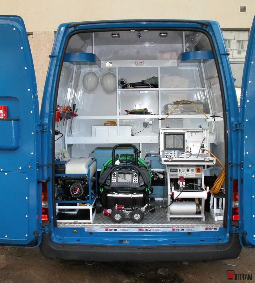 Передвижная лаборатория телеинспекции трубопровода