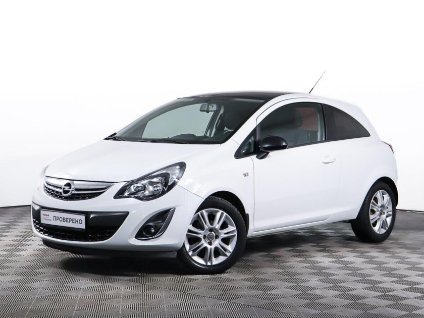 Опель маленький белый