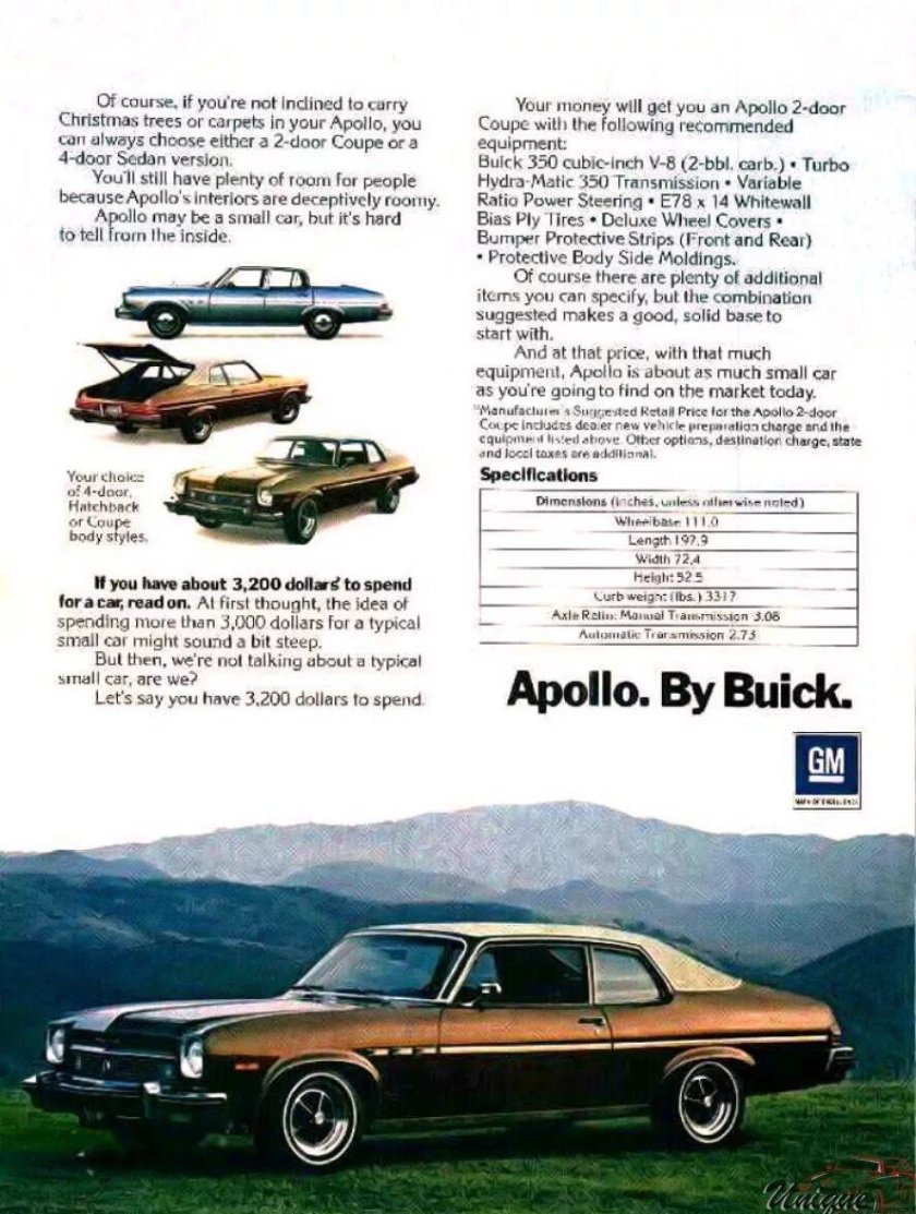 Buick Apollo 1973 года