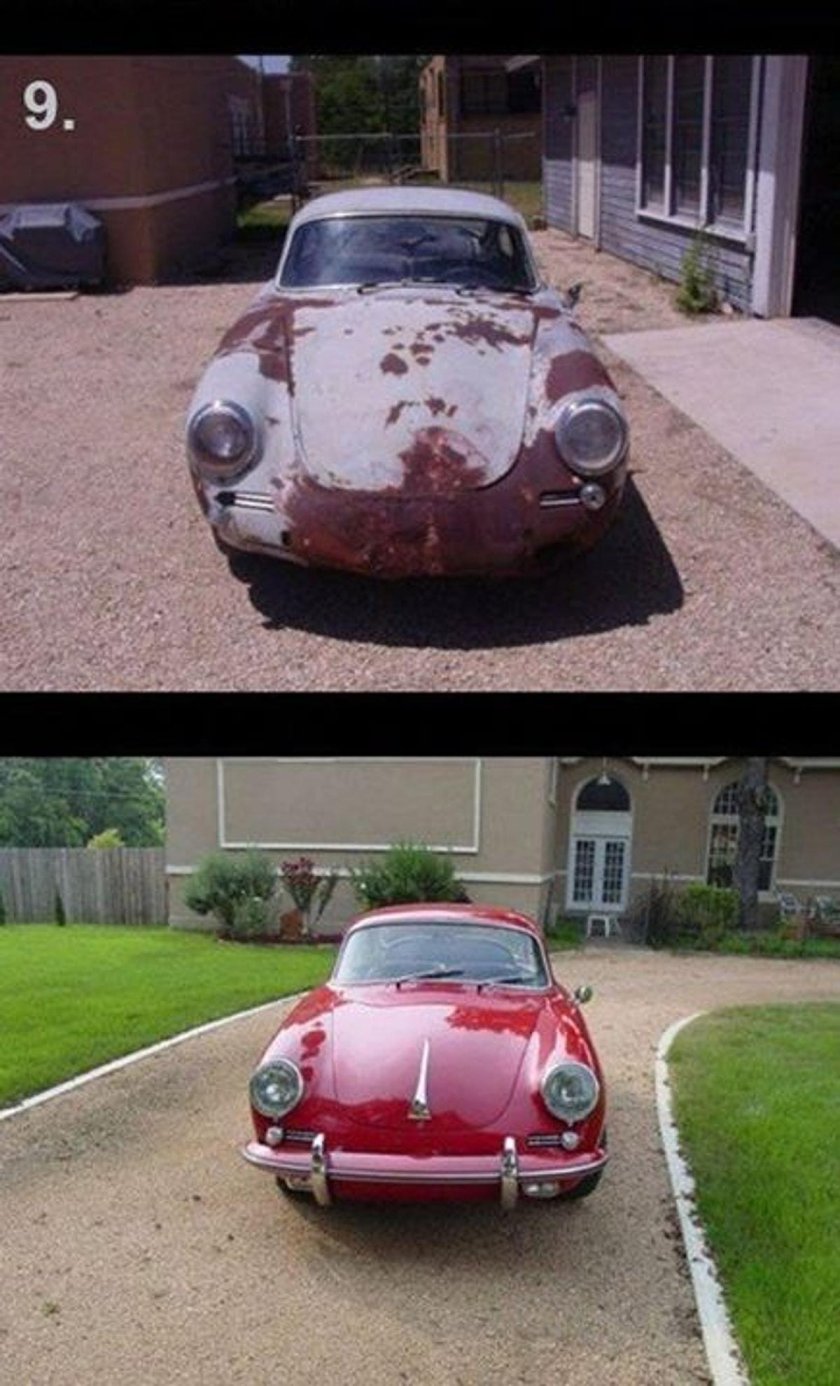 Старые автомобили отреставрировали