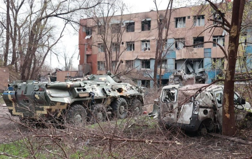 Уничтоженный БТР 80 ВСУ