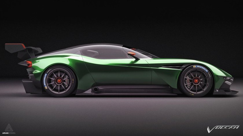 Aston Martin Vulcan зеленый