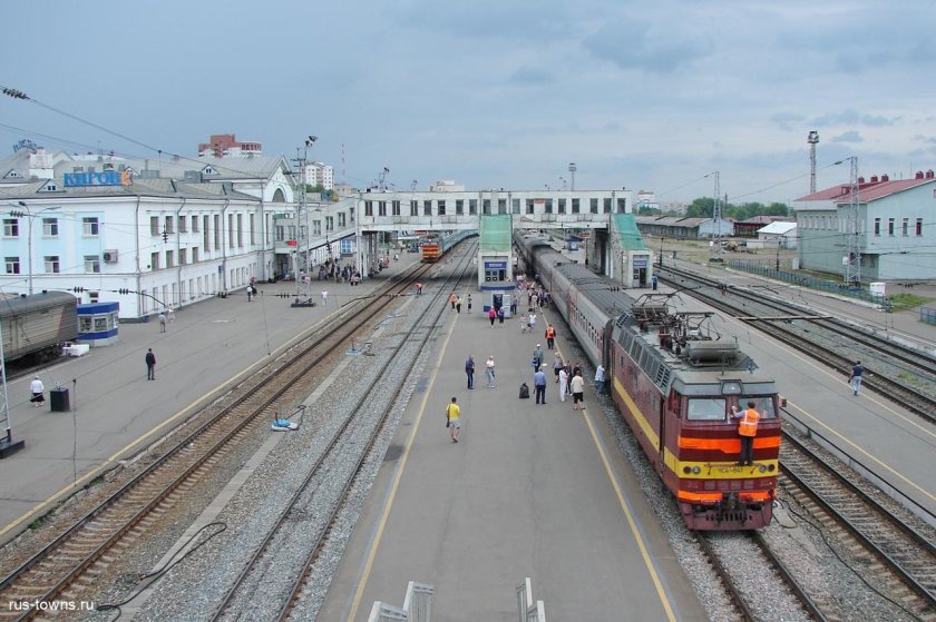 Железнодорожный вокзал города Кирова