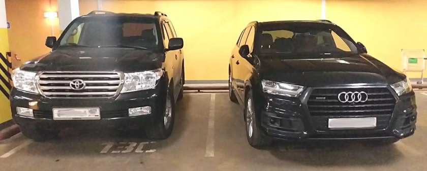 Audi q7 и Land Cruiser 200