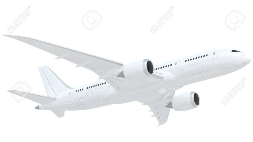 Самолет на белом фоне
