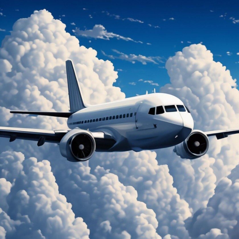 Самолет в облаках