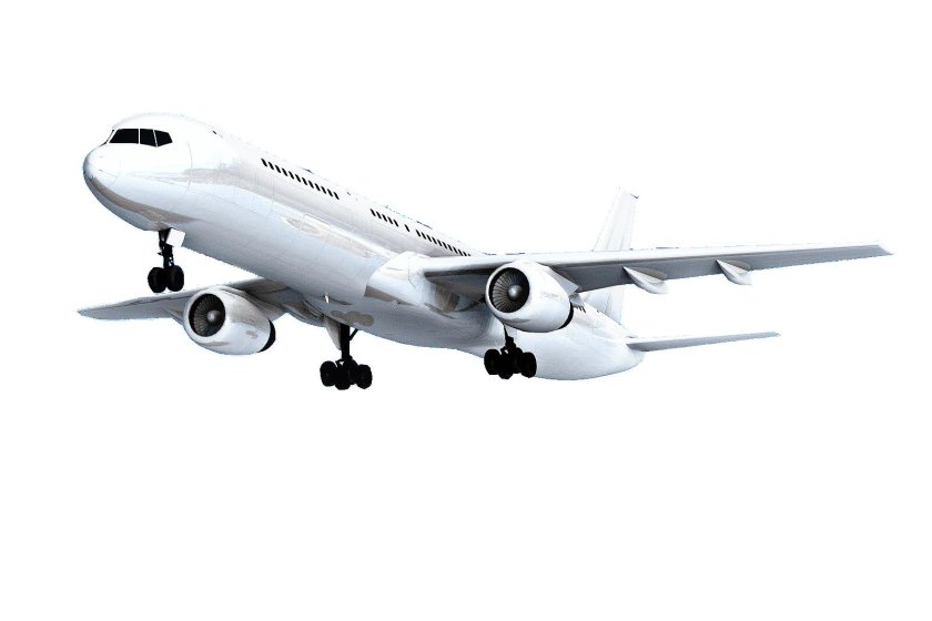 Самолет на белом фоне