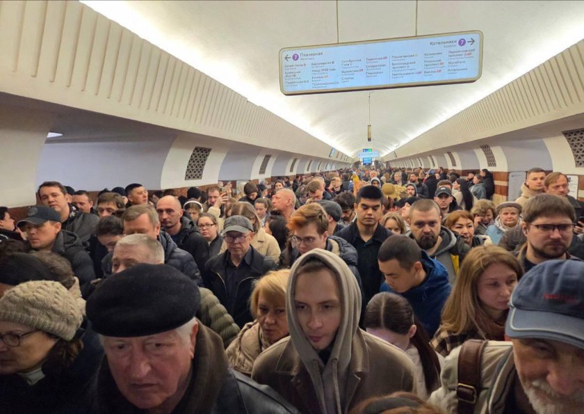 Давка в московском метро