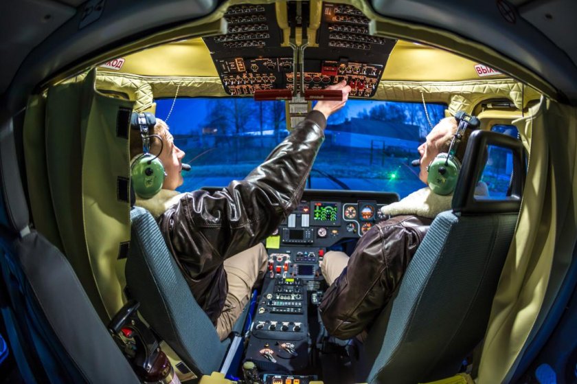 Ночной полет на вертолете