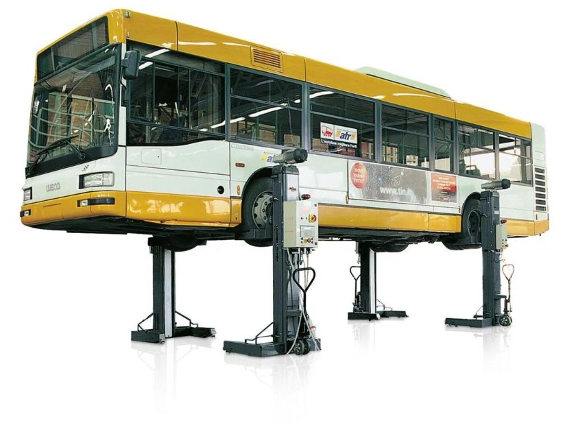 Подъемник шестистоечный для автобусов п-142