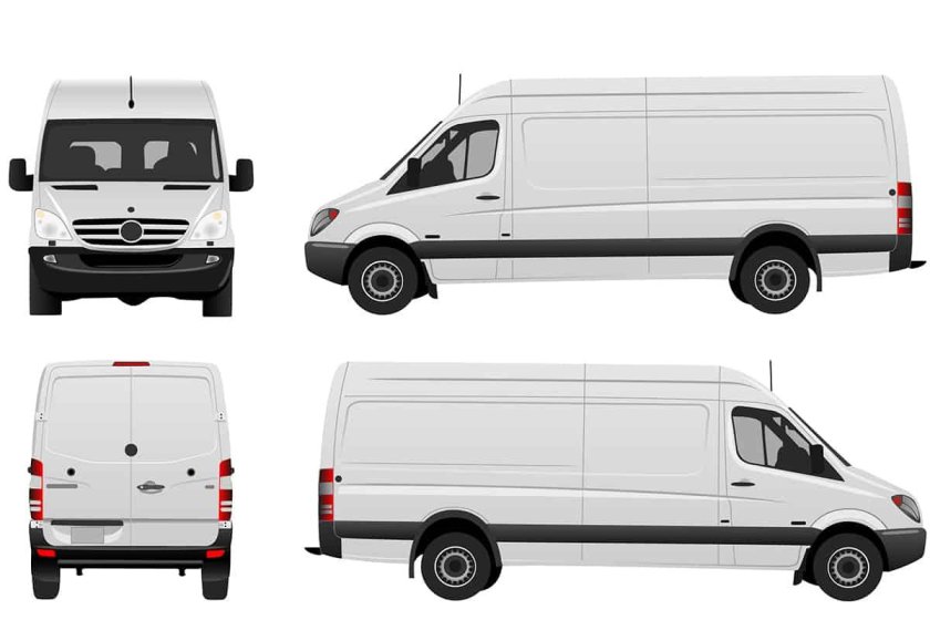 Mercedes Sprinter фургон вид сбоку