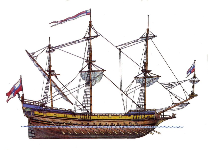 Парусно-гребной Фрегат "Апостол пётр".