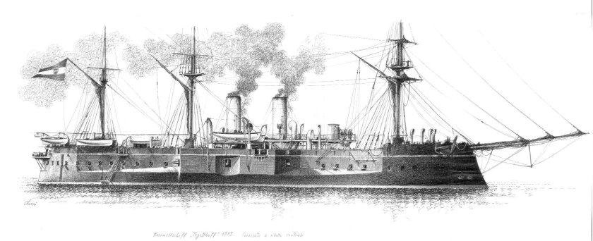 Броненосец Темерер Англия 1877