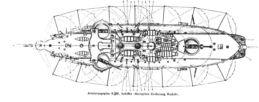 Броненосец Kronprinz Erzherzog Rudolf