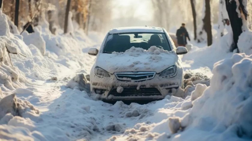 Машина в снегу
