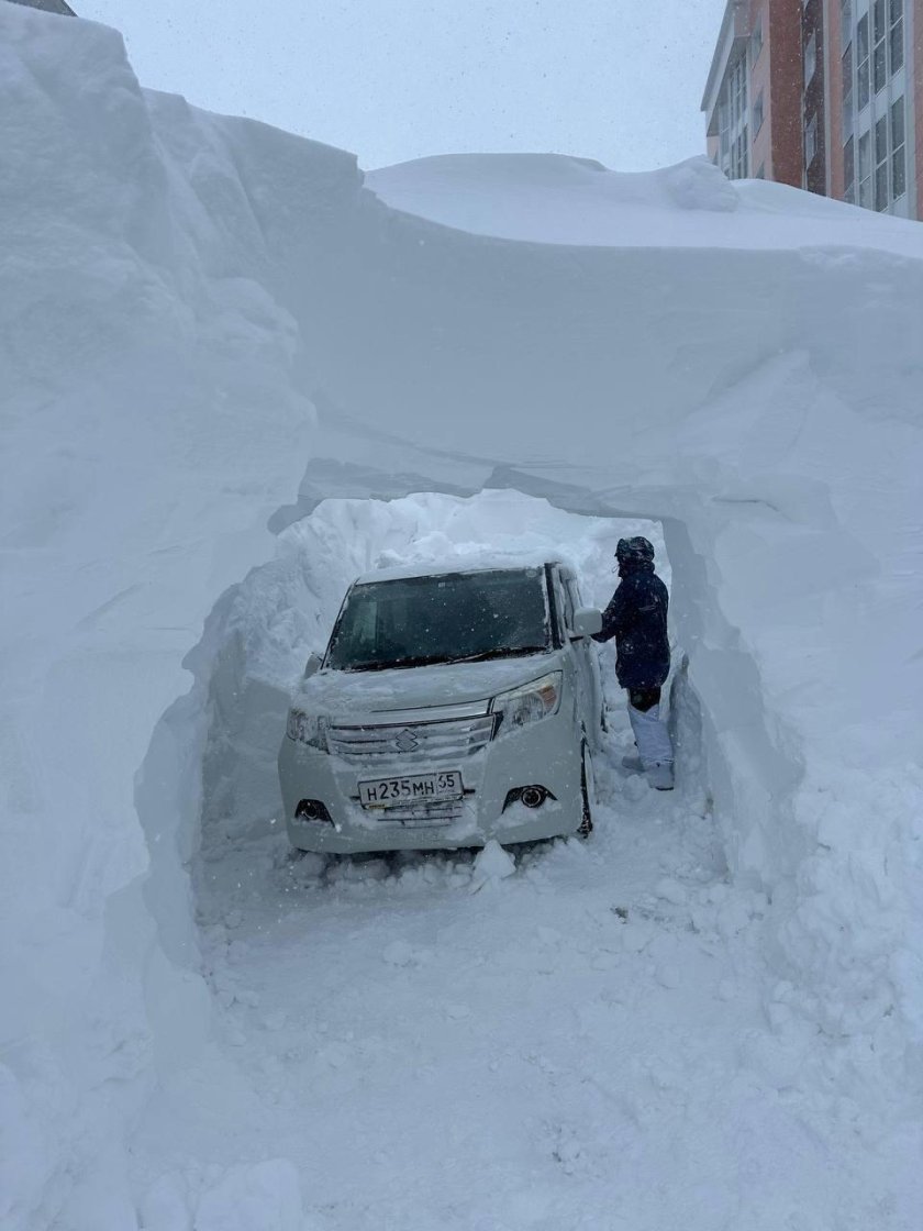 Сахалин снег