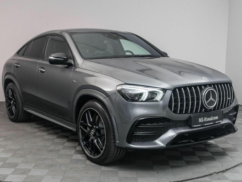 Мерседес GLE Coupe 2022 цвет серо голубой