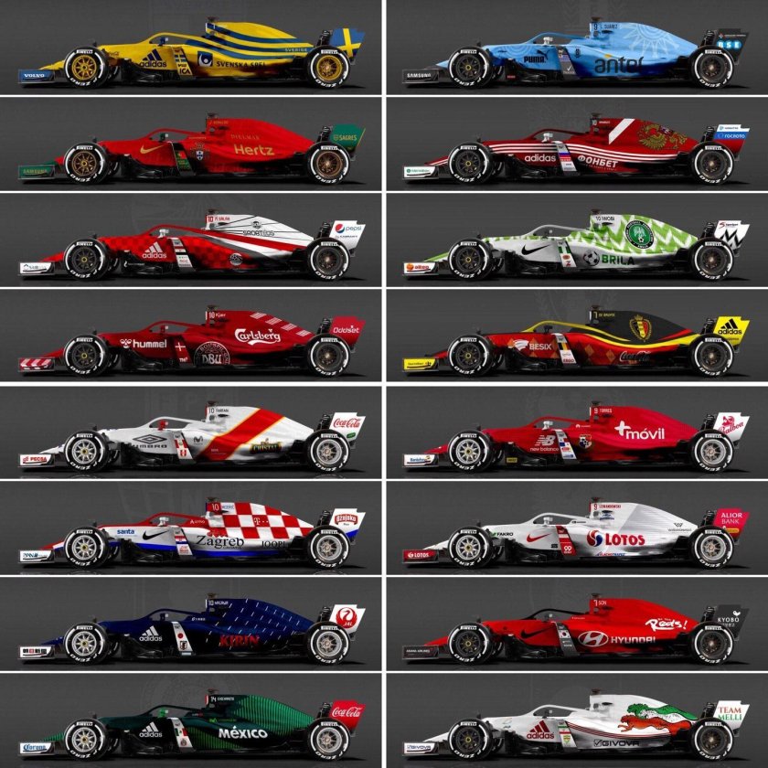 Болид f1 2022 ливреи команд