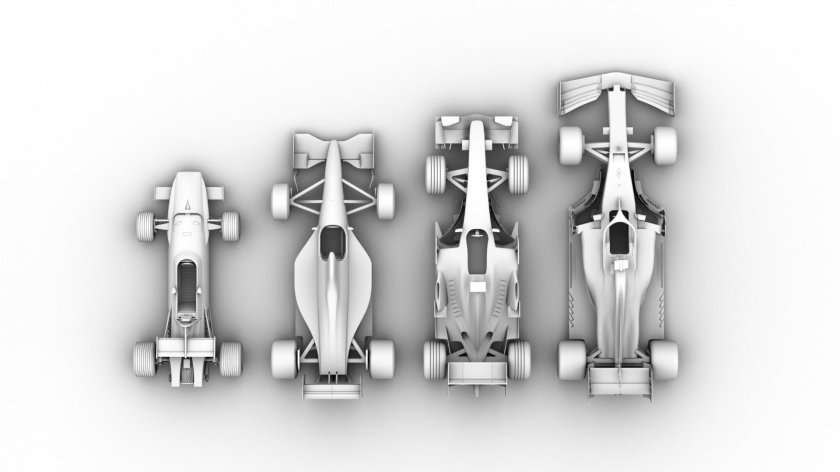 Эволюция болидов формулы 1