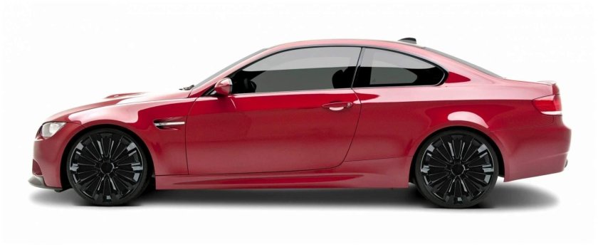 БМВ м3 красный сбоку