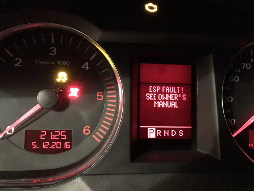 ESP Fault see owner's manual Audi a6 c6
