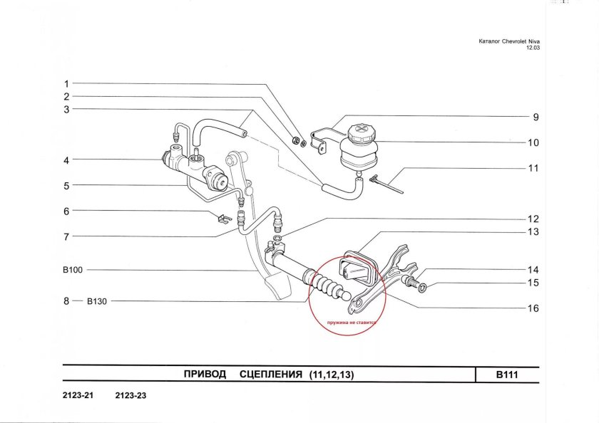 Привод сцепления Нива-Шевроле 2123