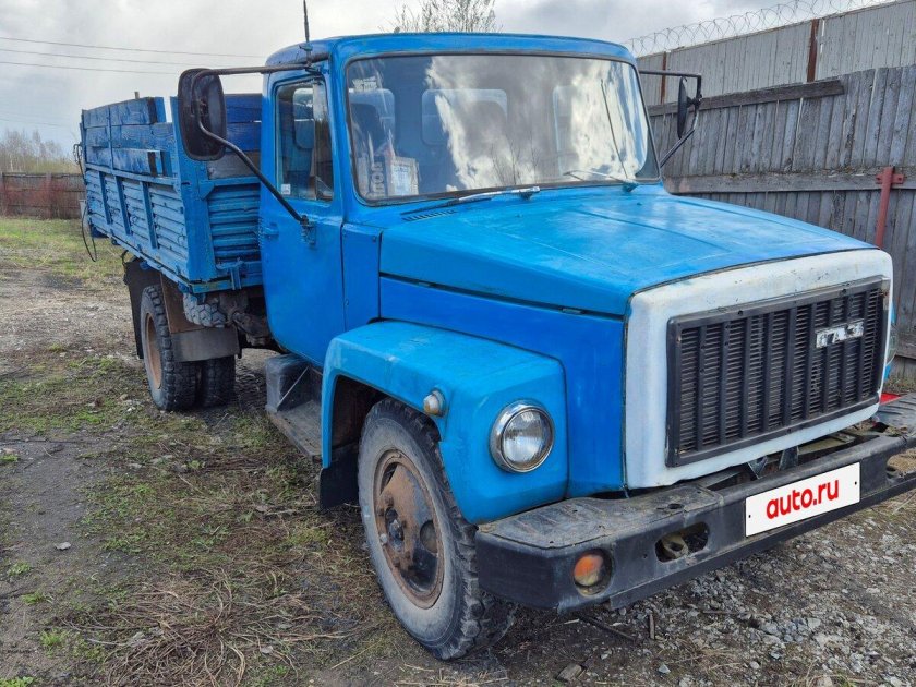 Газ 3307 самосвал голубой