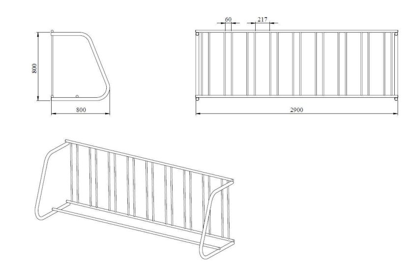 Чертеж велопарковки