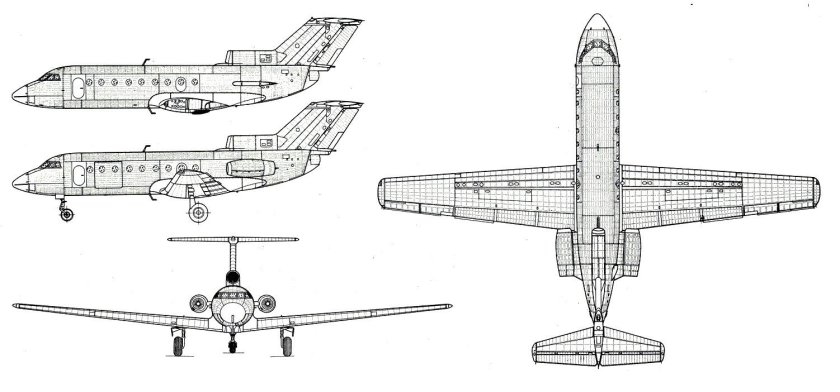 Як-40 пассажирский самолёт схема