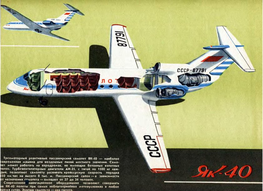 Як-40 пассажирский самолёт