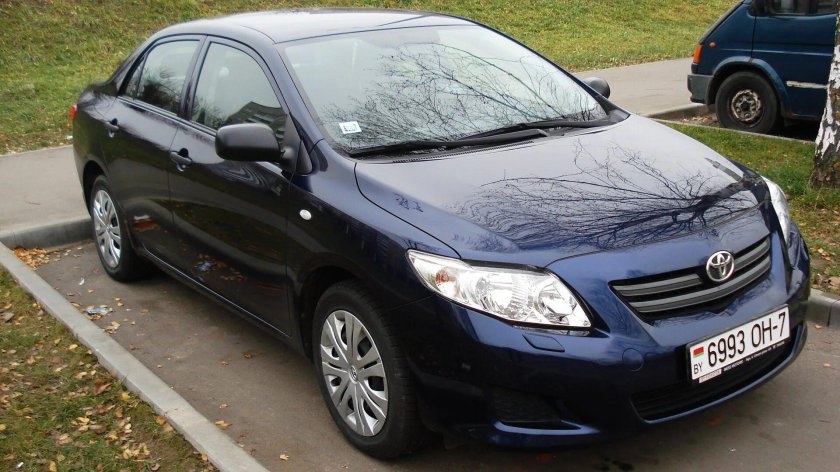 Тойота Королла синяя 2008