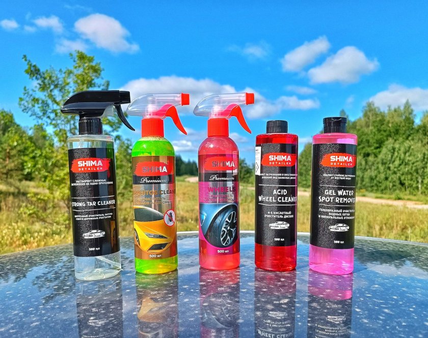 Очиститель водного камня со стекла автомобиля